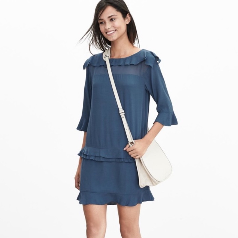 Banana Republic Blue Slate Dress - Picture 1 of 7